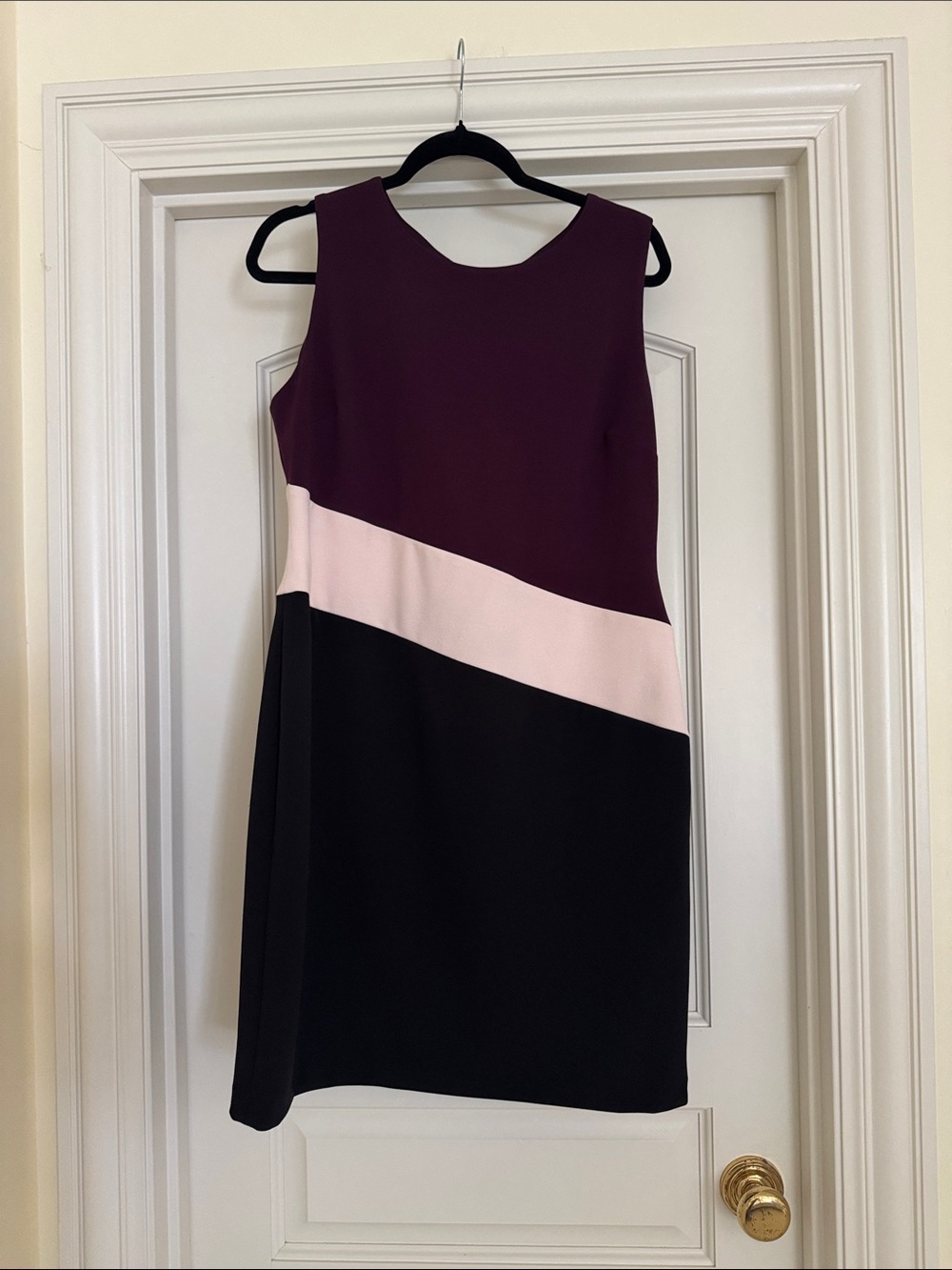 Tommy Hilfiger Plum, Blush & Black Colorblock Dress size 14